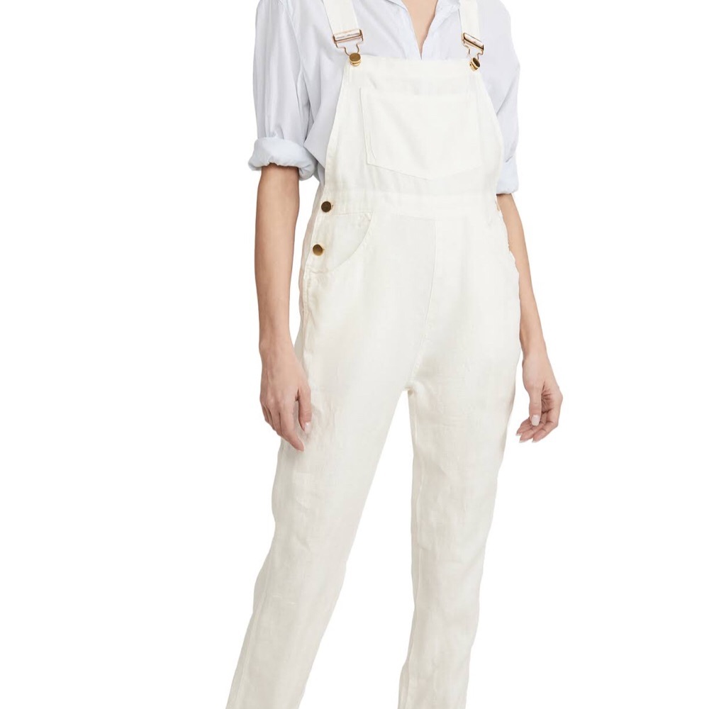 Frame denim white overalls